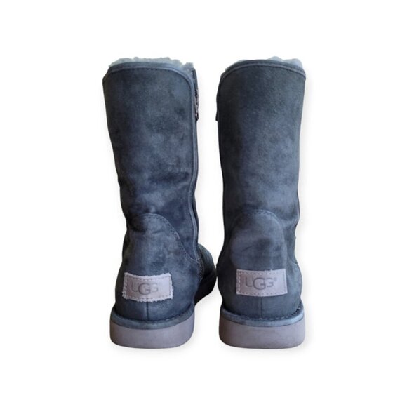 UGG Abree Short II Women’s Charcoal Sheepskin Winter Boots — Size 7 (EUC) - Picture 8 of 14